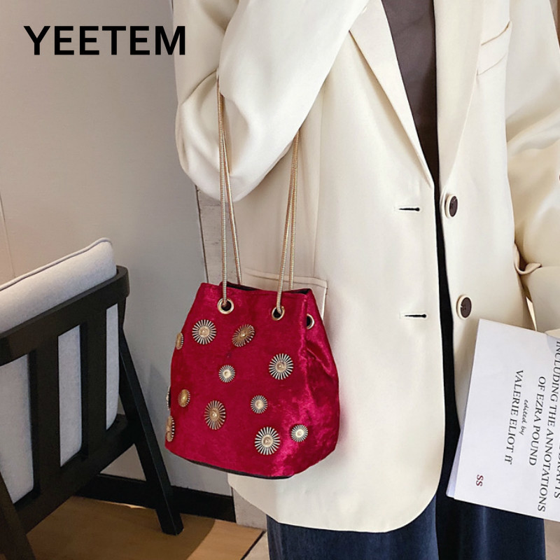 Genți Messenger din catifea, cu lanț, genți mici pentru femei, genți de lux din catifea aurie, genți de femei, genți de umăr de designer