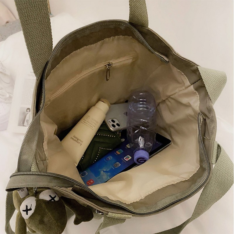 Ženska torba Shopper Jednostavne modne torbe s patentnim zatvaračem Najlonske vodootporne čvrste torbe na ramenu velikog kapaciteta za žene