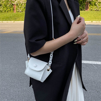 Νέες μοδάτες μίνι τσάντες ώμου για γυναίκες Απλή τσάντα χιαστί PU Δερμάτινη τσάντα Messenger χιαστί τσάντα μικρού πτερυγίου μαύρη τσάντα