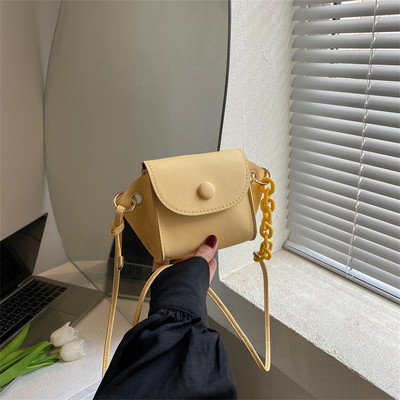 Νέες μοδάτες μίνι τσάντες ώμου για γυναίκες Απλή τσάντα χιαστί PU Δερμάτινη τσάντα Messenger χιαστί τσάντα μικρού πτερυγίου μαύρη τσάντα