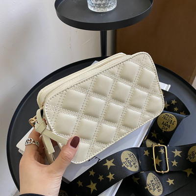 Naiste kotid Õlakotid Väikesed kandilised kotid Mood Naiste käekotid Lihtne romb tikandiga niidiga käekott