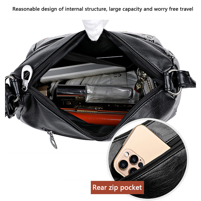 Tikand lillemuster Crossbody kott Naiste ostude õlakotid Suure mahutavusega ema käepidemega käekott Bolsa Feminina Hot