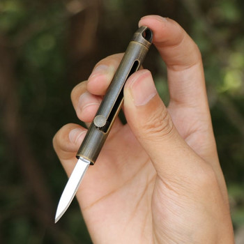 Φορητό Gadget για πεζοπορία ψάρεμα κυνήγι EDC μαχαίρι Χαρτί κοπής αυτοάμυνας Όπλο μπρελόκ Εργαλείο για υπαίθριο κάμπινγκ Ασφάλεια επιβίωσης