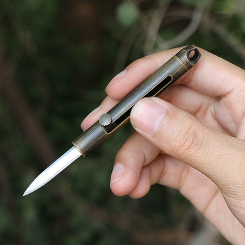 Φορητό Gadget για πεζοπορία ψάρεμα κυνήγι EDC μαχαίρι Χαρτί κοπής αυτοάμυνας Όπλο μπρελόκ Εργαλείο για υπαίθριο κάμπινγκ Ασφάλεια επιβίωσης