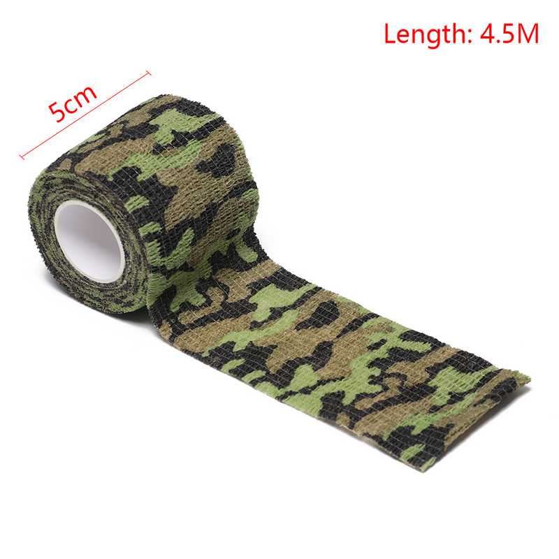 1 τεμ. αυτοκόλλητος επίδεσμος καμουφλάζ Ταινίες περιτυλίγματος Camo Survival Military Props Κάμπινγκ Πεζοπορία Ελαστικά ελαστικά εργαλεία εξωτερικού χώρου