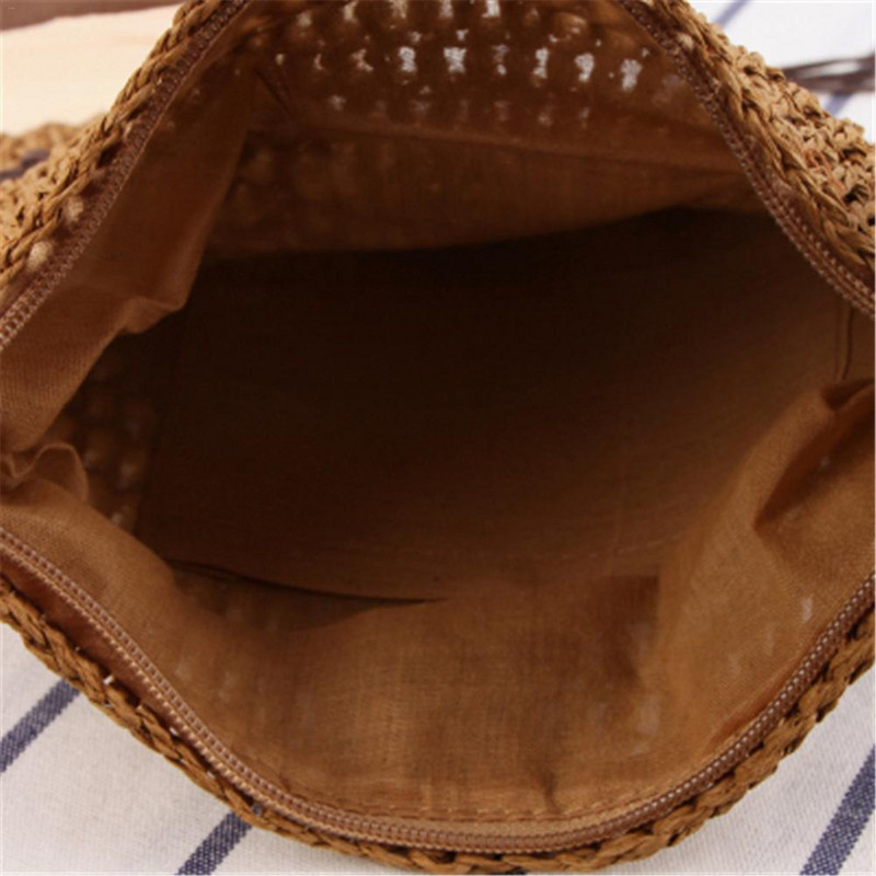 Uus Crossbody väike kott Jaapani Korea stiilis lihtne õlgedest kootud kott, mis sobib puhkuseks käsitsi valmistatud õlakott Naiste riidest kott