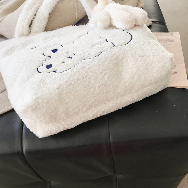 Naiste kott Uus pehme kandekott naistele 2020. aasta multifilmi tikandiga käekott Naiste õlakott Ostekott Talvekotid Bolsa Mujer