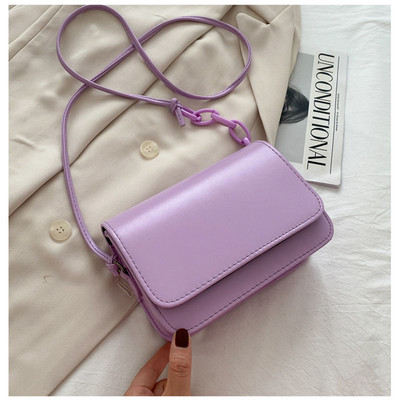 SMOOZA Fashion Γυναικείες τσάντες 2022 Χαριτωμένα Chain Flap Τσάντες Υψηλής Ποιότητας Νέα Τσάντες χιαστί ώμου Candy Color Δερμάτινες τσάντες PU