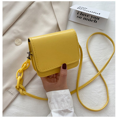 SMOOZA Fashion Γυναικείες τσάντες 2022 Χαριτωμένα Chain Flap Τσάντες Υψηλής Ποιότητας Νέα Τσάντες χιαστί ώμου Candy Color Δερμάτινες τσάντες PU