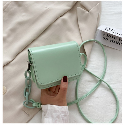 SMOOZA Fashion Γυναικείες τσάντες 2022 Χαριτωμένα Chain Flap Τσάντες Υψηλής Ποιότητας Νέα Τσάντες χιαστί ώμου Candy Color Δερμάτινες τσάντες PU