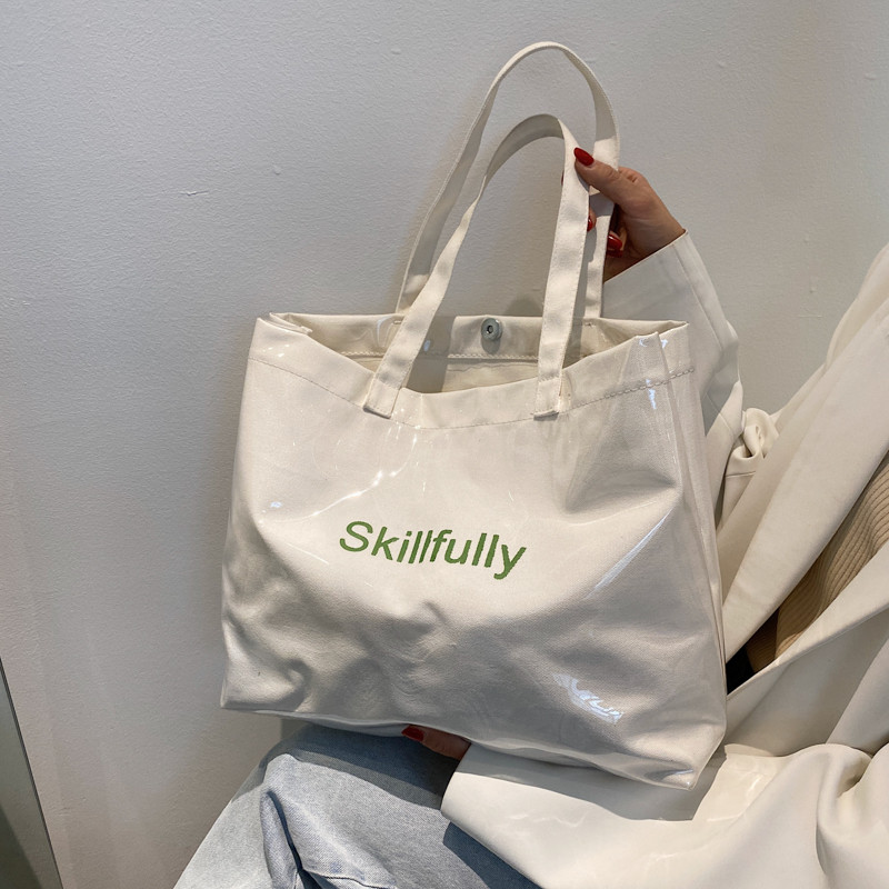 Hylhexyr ženska platnena torba na rame Ins prozirna PVC ručna torba Letter Vodootporna ležerna torba velikog kapaciteta