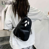 Модни чанти през тялото Funny Devil Ghost Забавна чанта Crossbody PU кожена малка цип за пътуване за жени Момиче за пазаруване