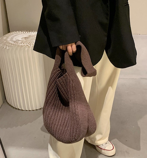 Γυναικείες τσάντες τσάντα ώμου Γυναικείες τσάντες σχεδιαστές φθινόπωρο Χειμώνας Νέα πλεκτή λαβή αγορών Γυναικείες τσάντες αγορών