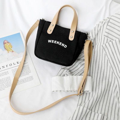 Naiste kandekott Suure mahutavusega käekotid õpilaste lõuend vabaaja kirjatrükiga riidest messenger õlg Naiste koolipoekott