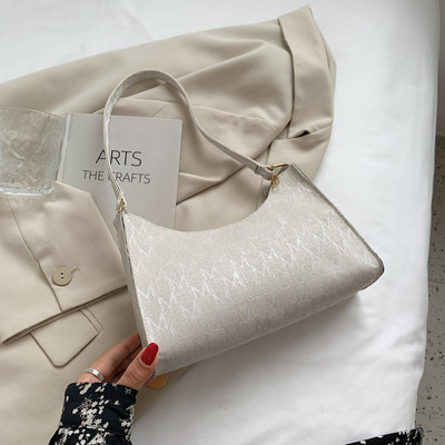 Geantă de imprimare de modă pentru femei Geantă de mână din piele PU pentru subrat Geanta de subrat cu design simplu