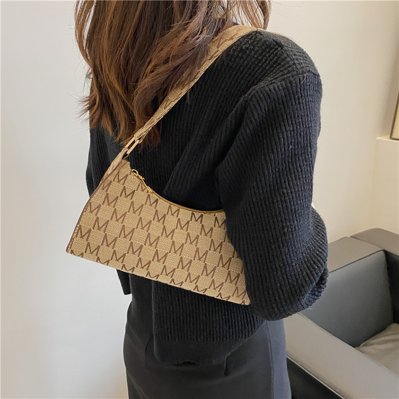 Geantă de imprimare de modă pentru femei Geantă de mână din piele PU pentru subrat Geanta de subrat cu design simplu