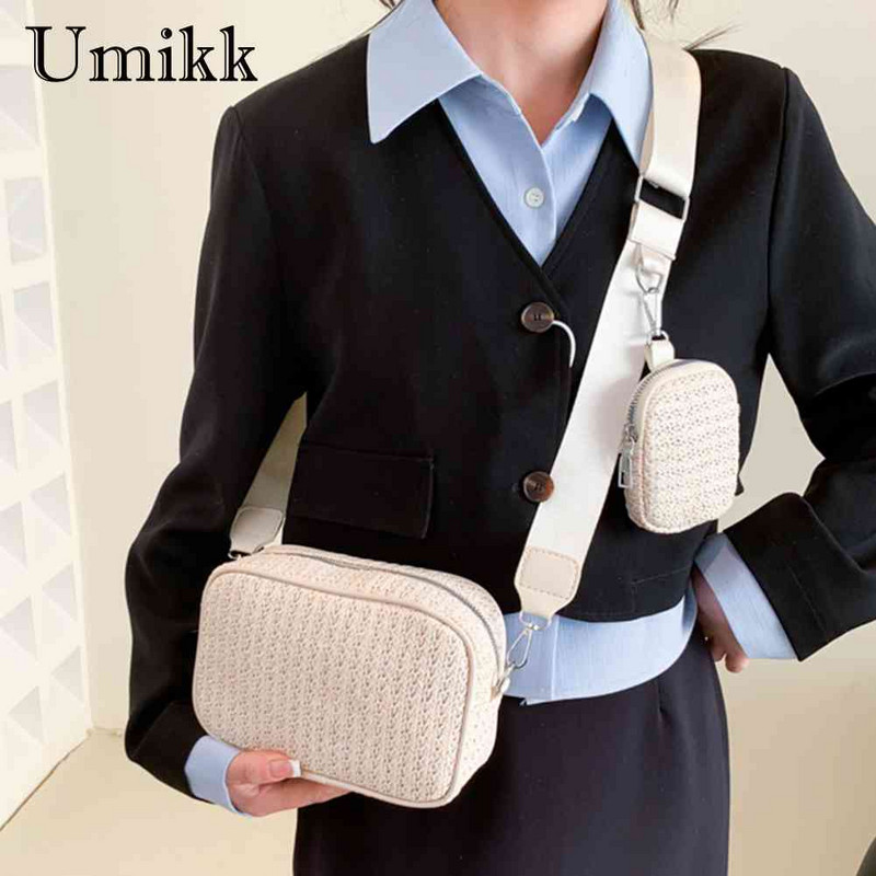 Καλοκαιρινή ψάθινη τσάντα Χειροποίητη γυναικεία τσάντα Καλοκαιρινή μόδα Straw Beach Casual Κομψή τσάντα tote Τσάντα χιαστί Rattan μεγάλης χωρητικότητας