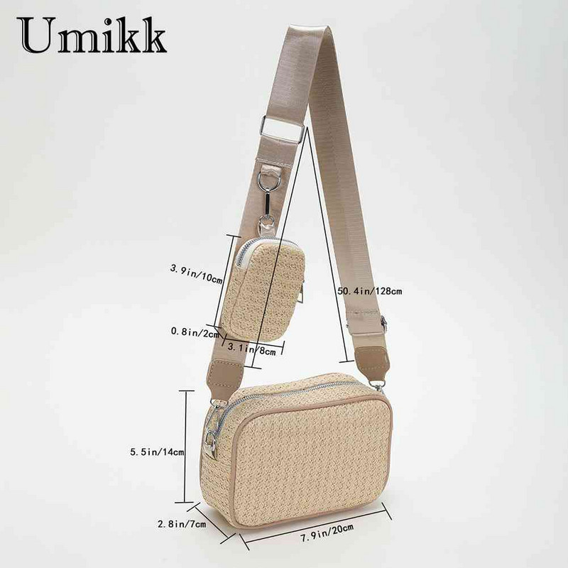 Καλοκαιρινή ψάθινη τσάντα Χειροποίητη γυναικεία τσάντα Καλοκαιρινή μόδα Straw Beach Casual Κομψή τσάντα tote Τσάντα χιαστί Rattan μεγάλης χωρητικότητας