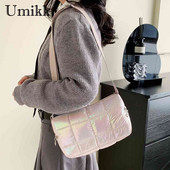 Βαμβακερή τσάντα χιαστί Fashion Nylon Down Μεγάλες τσάντες χεριού με επένδυση επώνυμων σχεδιαστών καπιτονέ Γυναικείες μαλακές φορητές τσάντες ώμου Shopper