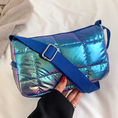 Βαμβακερή τσάντα χιαστί Fashion Nylon Down Μεγάλες τσάντες χεριού με επένδυση επώνυμων σχεδιαστών καπιτονέ Γυναικείες μαλακές φορητές τσάντες ώμου Shopper