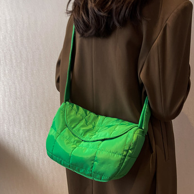 Βαμβακερή τσάντα χιαστί Fashion Nylon Down Μεγάλες τσάντες χεριού με επένδυση επώνυμων σχεδιαστών καπιτονέ Γυναικείες μαλακές φορητές τσάντες ώμου Shopper