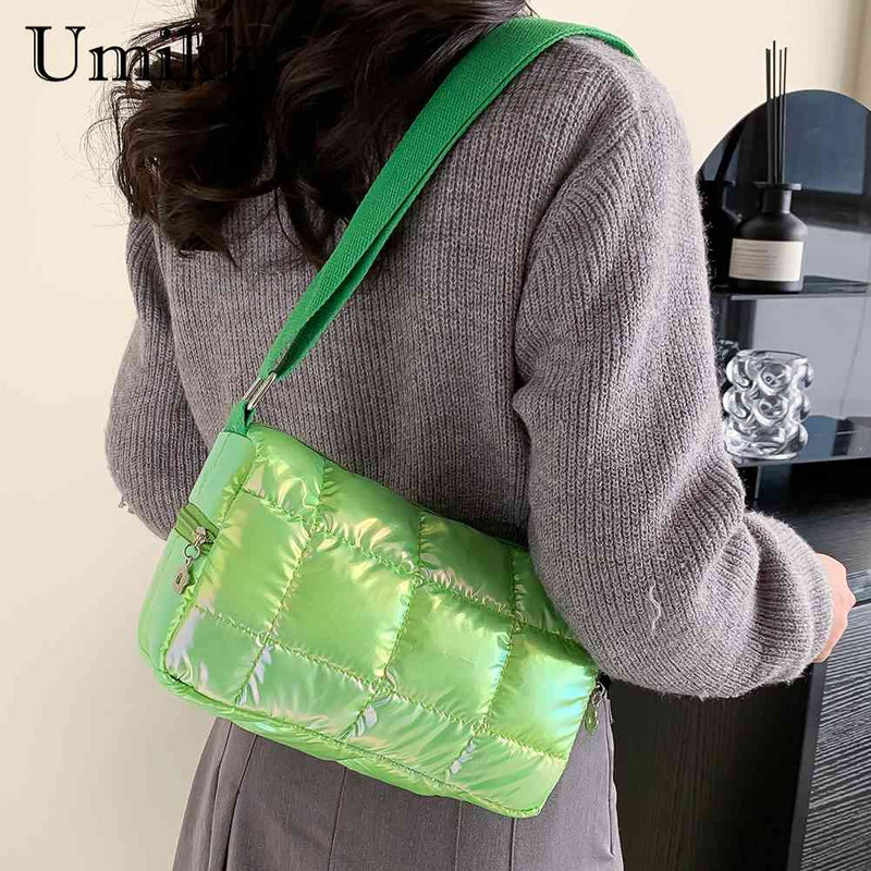 Βαμβακερή τσάντα χιαστί Fashion Nylon Down Μεγάλες τσάντες χεριού με επένδυση επώνυμων σχεδιαστών καπιτονέ Γυναικείες μαλακές φορητές τσάντες ώμου Shopper