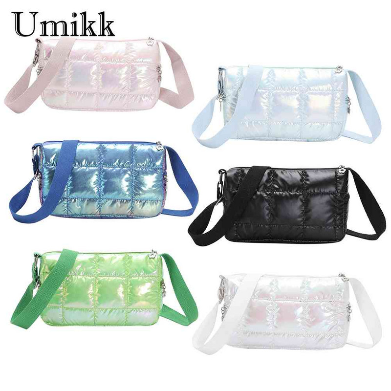 Βαμβακερή τσάντα χιαστί Fashion Nylon Down Μεγάλες τσάντες χεριού με επένδυση επώνυμων σχεδιαστών καπιτονέ Γυναικείες μαλακές φορητές τσάντες ώμου Shopper