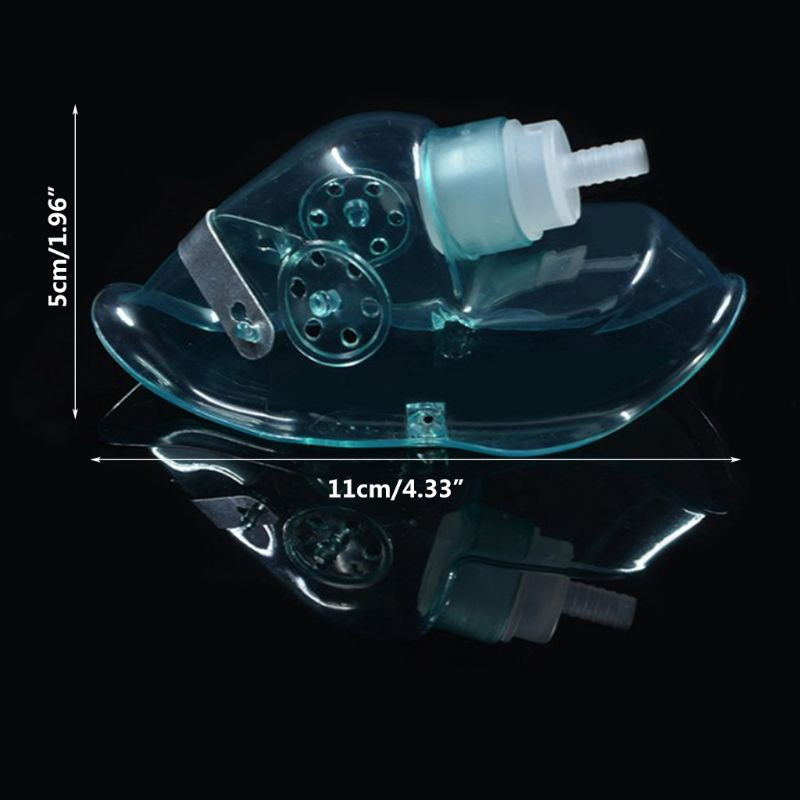 Täiskasvanute hapnikumask toruga, pehme anatoomiline vorm, Green Shield Medicine Cup nebulisaatori inhalaatori kanali hapnikumask 1,9 m toruga