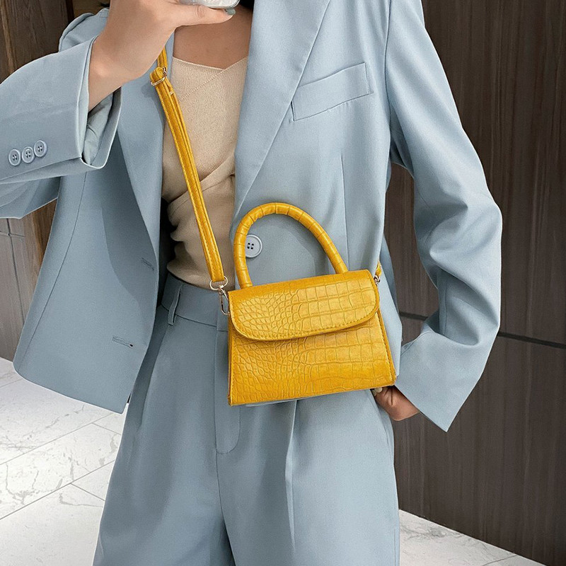 2021 Alligator Pattern Mini Crossbody kotid naistele 2020 PU nahast õlakott Moodne naiste disainiga väike naiste käekott