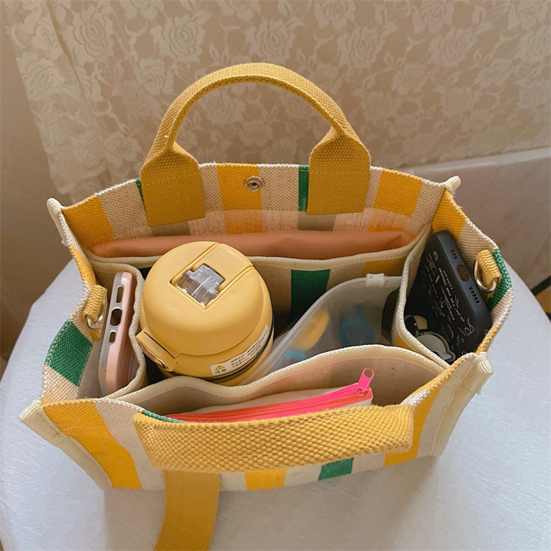 Torba na rame s duginim prugama Mala platnena torbica Ženske torbe četvrtastog oblika na rame Messenger torbe Ležerna ručna torbica Putne torbice za mame