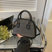 Πολυτελείς τσάντες Diamond Half Moon Καλοκαιρινές Νέες γυναικείες δερμάτινες γυναικείες σχεδιαστές υψηλής ποιότητας τσάντες ώμου Messenger