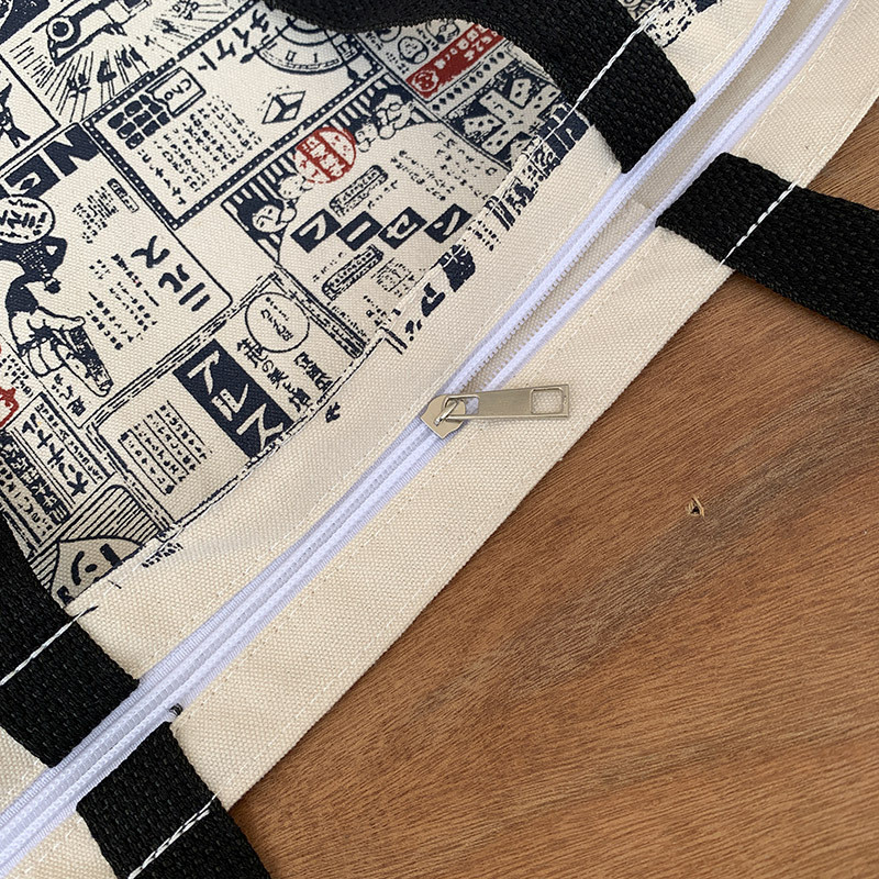 Suure mahutavusega lõuendist õlakott naistele 2020. aasta ökopoekotid Jaapani vintage puuvillasest riidest kandekott Käekotid Big Shopper