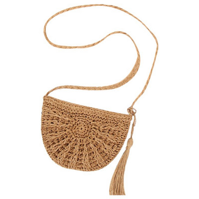 Straw Crossbody táska női szövésű válltáska kerek nyári strandtáska és kézitáskák