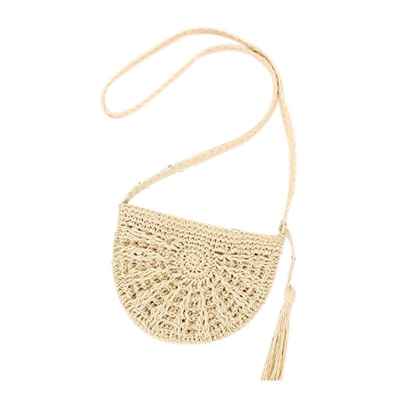 Straw Crossbody táska női szövésű válltáska kerek nyári strandtáska és kézitáskák