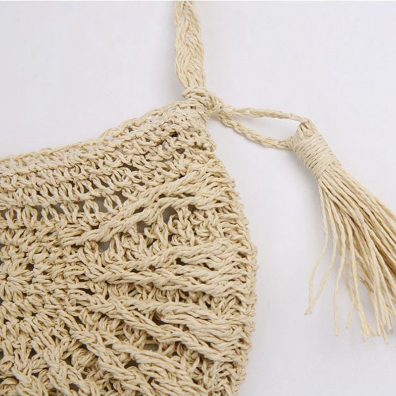 Straw Crossbody táska női szövésű válltáska kerek nyári strandtáska és kézitáskák