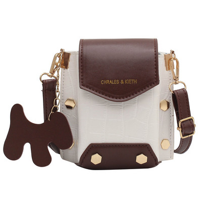 Mini naiste rahakott käekott Vintage õlakott PU nahast reisitelefoni kott Kivist mustriga naiste ristkere kotid