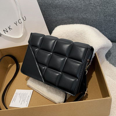 Δημοφιλείς γυναικείες τσάντες Rhombus 2022 Νέα μόδα τσάντα ώμου με απλή υφή Trend All-match τσάντα Messenger Γυναικείες τσάντες πολυτελείας