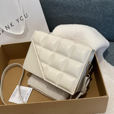 Δημοφιλείς γυναικείες τσάντες Rhombus 2022 Νέα μόδα τσάντα ώμου με απλή υφή Trend All-match τσάντα Messenger Γυναικείες τσάντες πολυτελείας