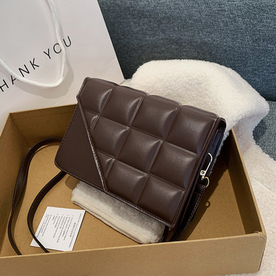 Δημοφιλείς γυναικείες τσάντες Rhombus 2022 Νέα μόδα τσάντα ώμου με απλή υφή Trend All-match τσάντα Messenger Γυναικείες τσάντες πολυτελείας