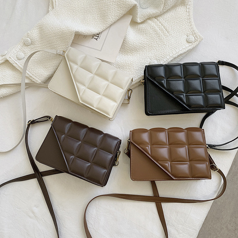 Δημοφιλείς γυναικείες τσάντες Rhombus 2022 Νέα μόδα τσάντα ώμου με απλή υφή Trend All-match τσάντα Messenger Γυναικείες τσάντες πολυτελείας