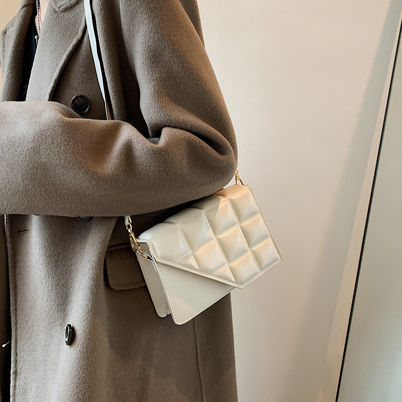 Δημοφιλείς γυναικείες τσάντες Rhombus 2022 Νέα μόδα τσάντα ώμου με απλή υφή Trend All-match τσάντα Messenger Γυναικείες τσάντες πολυτελείας