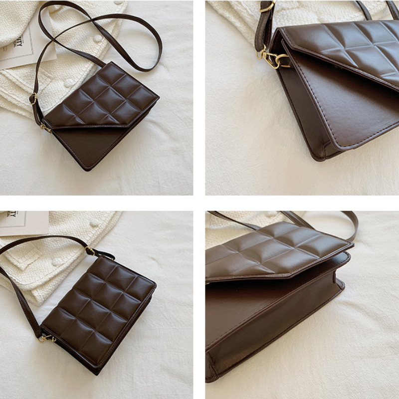 Δημοφιλείς γυναικείες τσάντες Rhombus 2022 Νέα μόδα τσάντα ώμου με απλή υφή Trend All-match τσάντα Messenger Γυναικείες τσάντες πολυτελείας