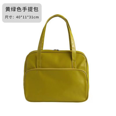 Чанти за през рамо Дамски едноцветни обикновени студентски чанта за колежа с готови книги с голям капацитет Harajuku Сладки чанти с цип Пътнически нови