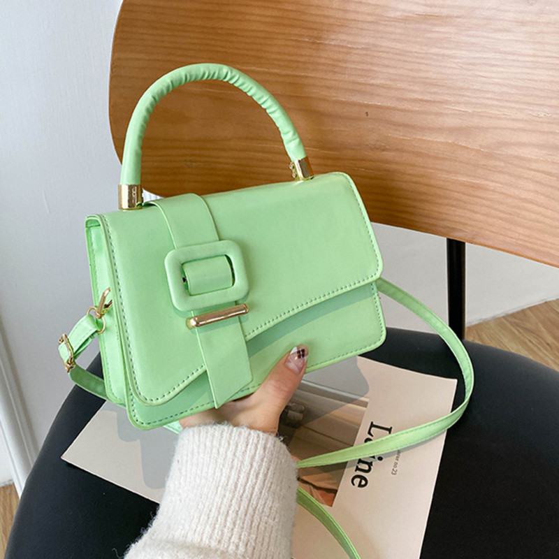 Naiste suvine õlakott Suur kandiline nööp PU Nahast Käekott Naistele Väike kandiline kott Sidur kotid Käekotid