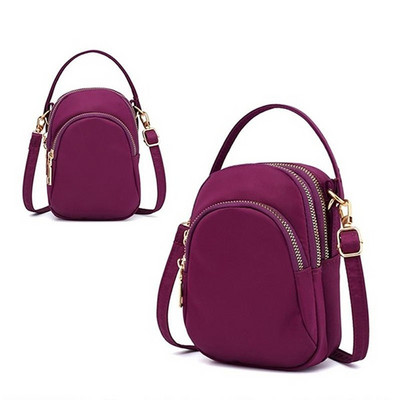 Moodne naiste kott tõmblukk Mobiiltelefoni õlakott Naiste multifunktsionaalne käekott Randmekott Crossbody Mobiiltelefon