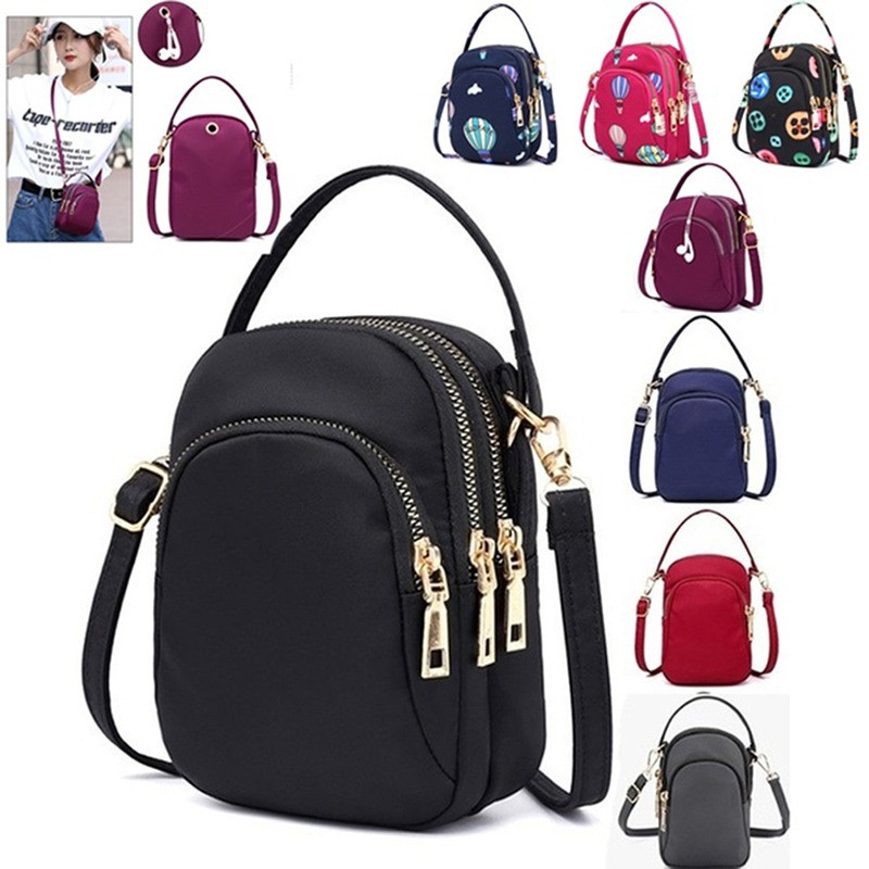 Moodne naiste kott tõmblukk Mobiiltelefoni õlakott Naiste multifunktsionaalne käekott Randmekott Crossbody Mobiiltelefon