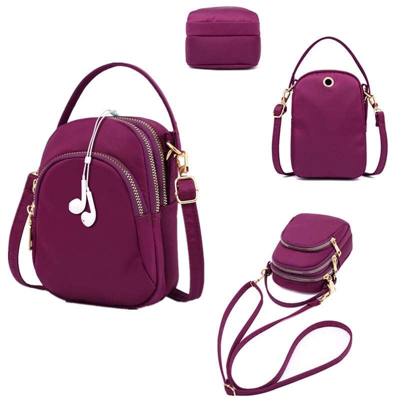 Moodne naiste kott tõmblukk Mobiiltelefoni õlakott Naiste multifunktsionaalne käekott Randmekott Crossbody Mobiiltelefon