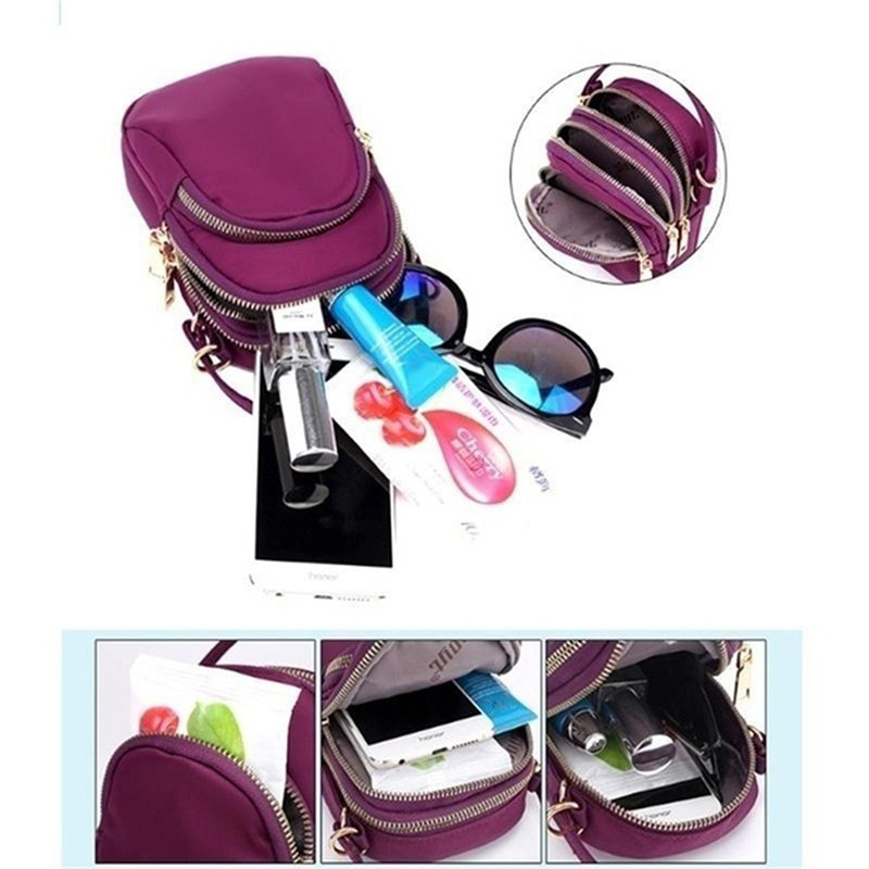 Moodne naiste kott tõmblukk Mobiiltelefoni õlakott Naiste multifunktsionaalne käekott Randmekott Crossbody Mobiiltelefon