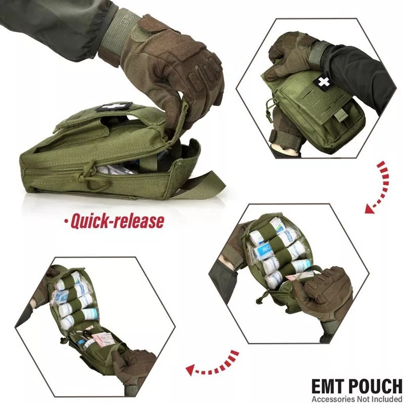 Tactical Waist Bag Military EMT Quick Release Kit Πρώτων Βοηθειών Ιατρικά αξεσουάρ για κάμπινγκ κυνηγιού Πακέτο EDC тактическая аптечка