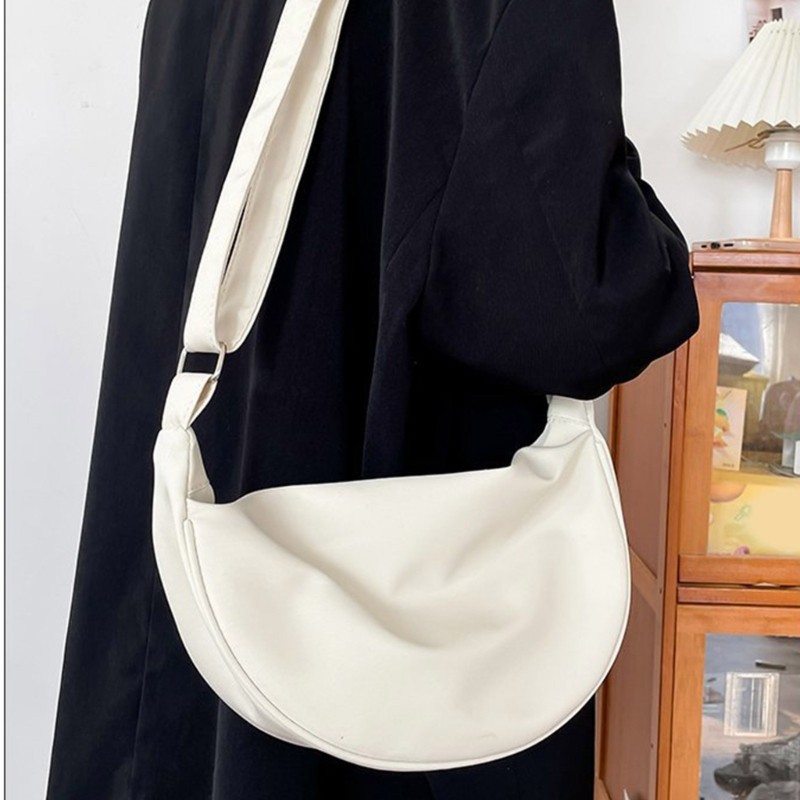 Geantă de umăr ocazională asortată pentru femei Geantă de mesaje de culoare solidă pentru adolescenți Geantă crossbody impermeabilă pentru studenți 517D